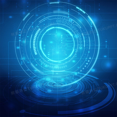 蓝色科技感背景 数字时代的视觉语言