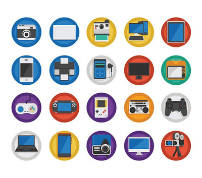 电子产品图标矢量设计 数字时代的视觉语言